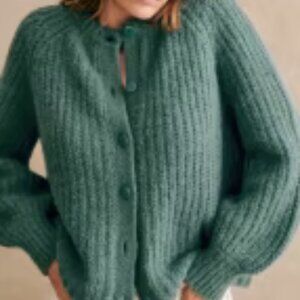 SEZANE Emile Cardigan in sage, size S, NWOT
